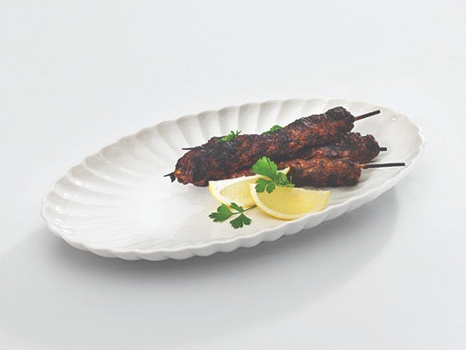 Symphony groove oval serving tray 32x18cm