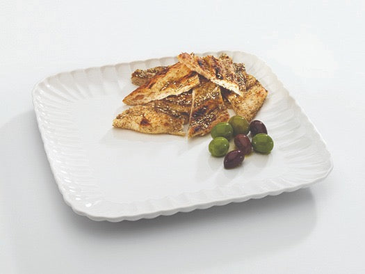 Symphony groove square serving plate 30cm