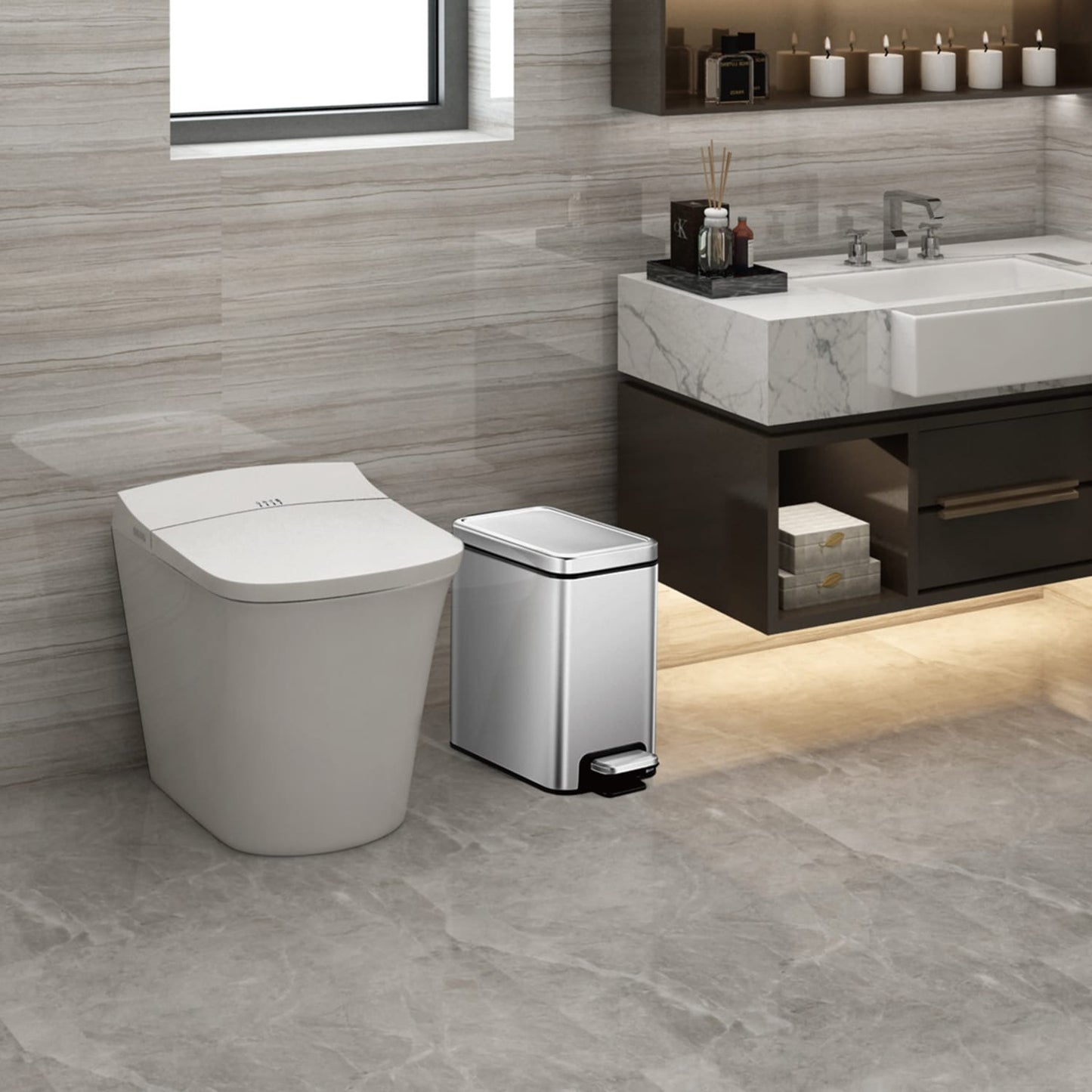Eko Stella Slim Step Bin 6L