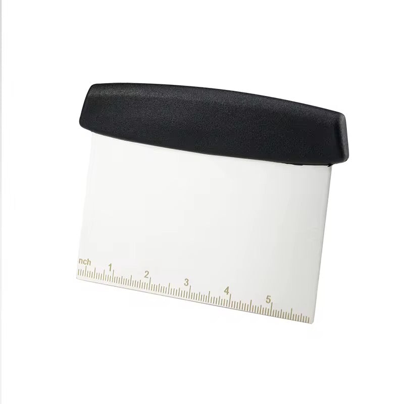 Stainless steel dough cutter with grip