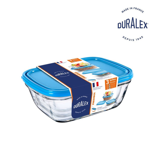 DURALEX - CLEAR RECTANGULAR FRESHBOX (SET OF 3)