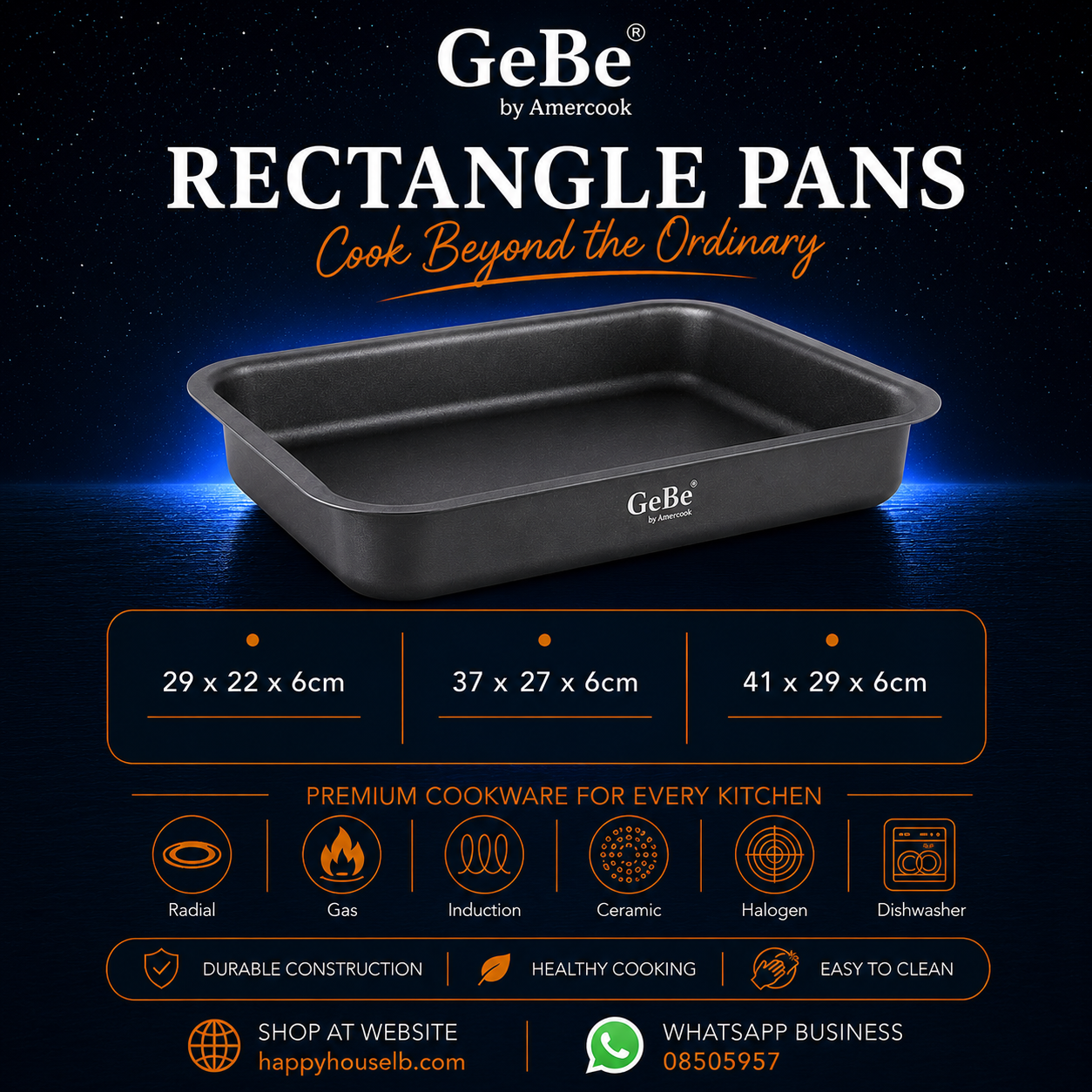Gebe Venus Rectangular Pans