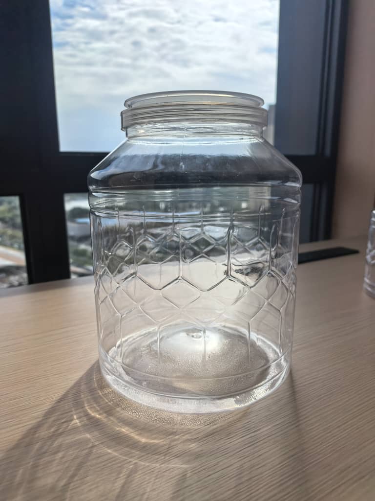 Kitchen plastic jars