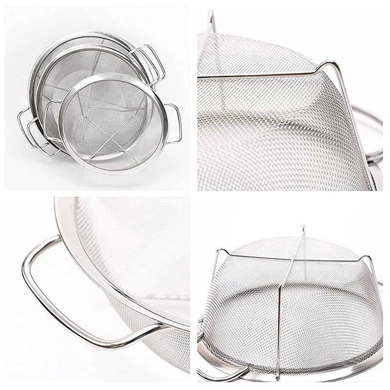 Professionnel Kitchen Stainless Steel Perforated Colander Strainer
