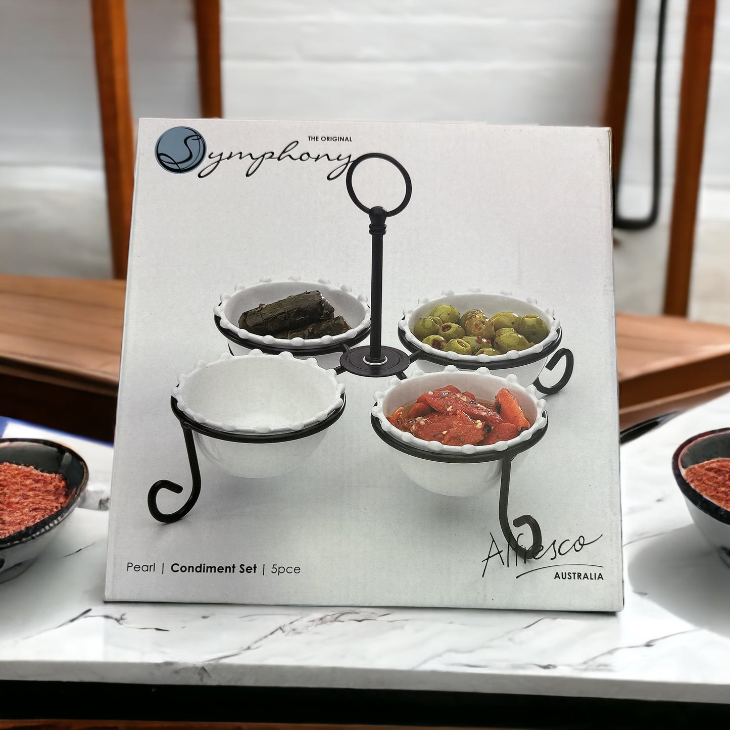 Symphony Tres Gourmet ( pearl ) 5 pcs condiment set