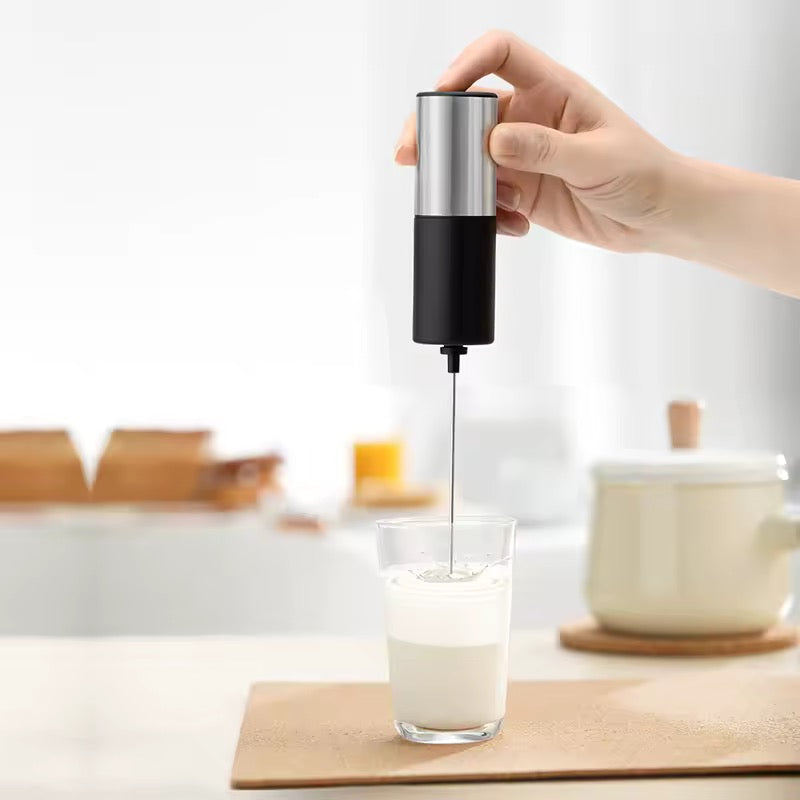 Battery operated milk frother