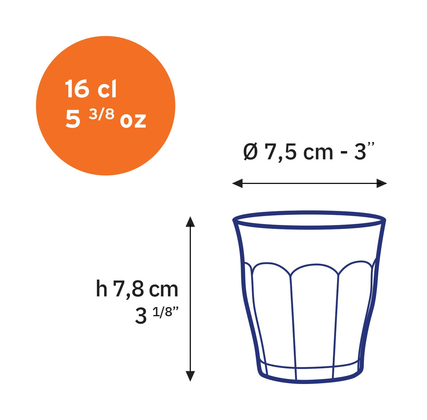 Duralex Picardie Tumbler Set Of 6 ( 16 cl )