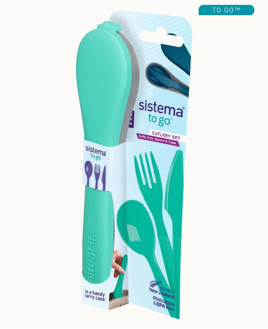 Sistema To Go Cutlery Set (Spn/Frk/Knf in Case) Minty color