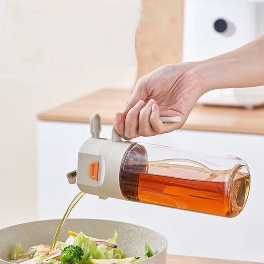 Modern Spray Pour Dual-Use Glass Oil Leak-Proof Atomizing Sprayer Portable 600ml