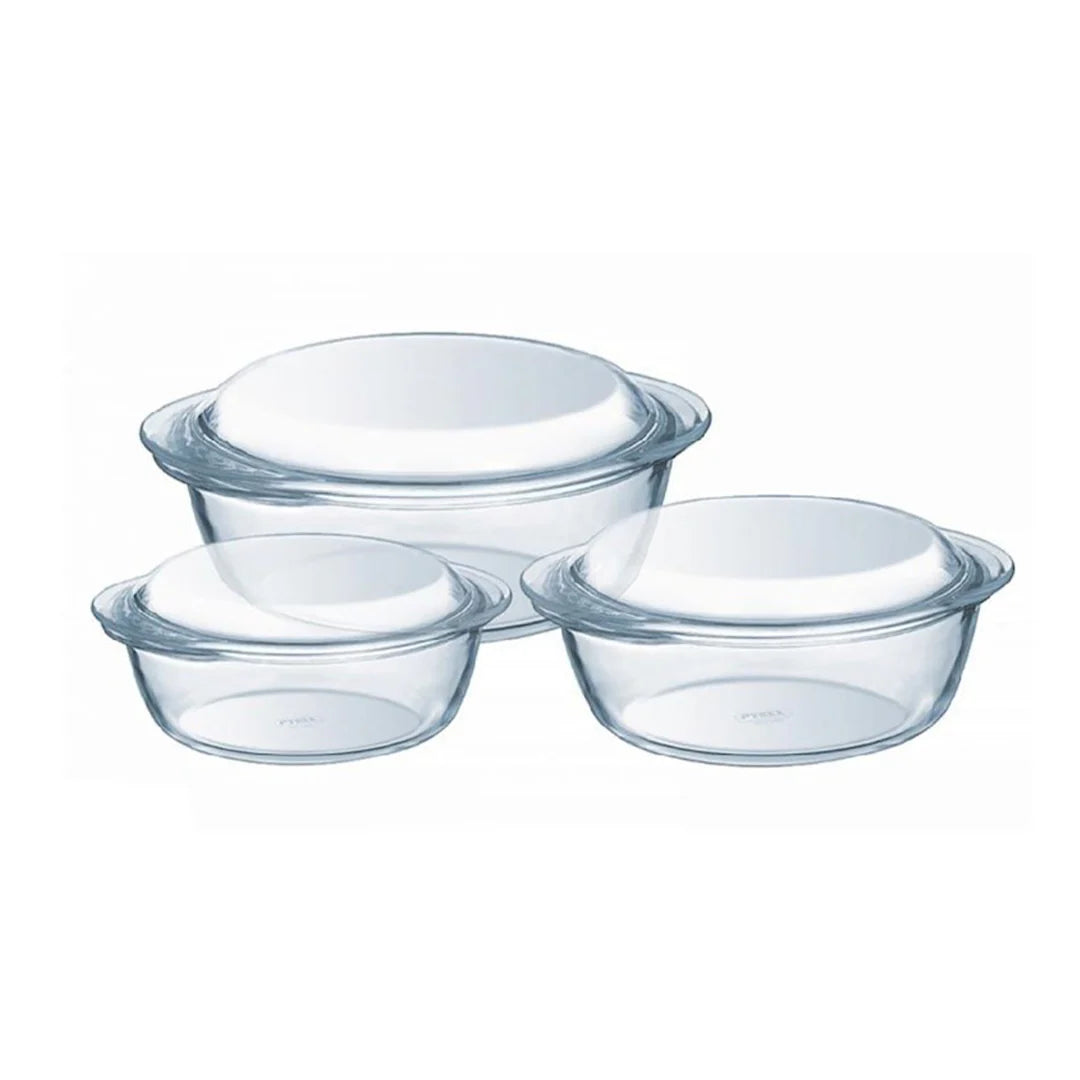 Pyrex essentials casserole set of pcs
