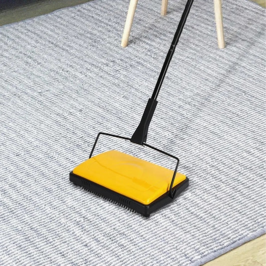 Hand push carpet floor sweeper