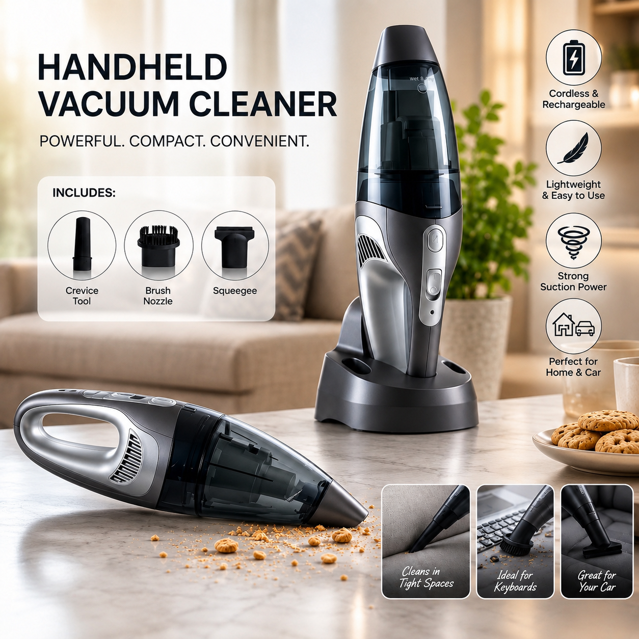 Kenwood Wet & Dry Cordless Handheld 14.8 volt