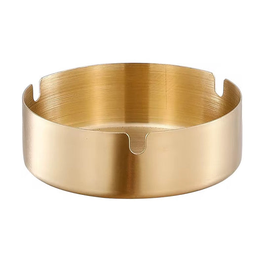 Ashtray 10 cm Gold Steel