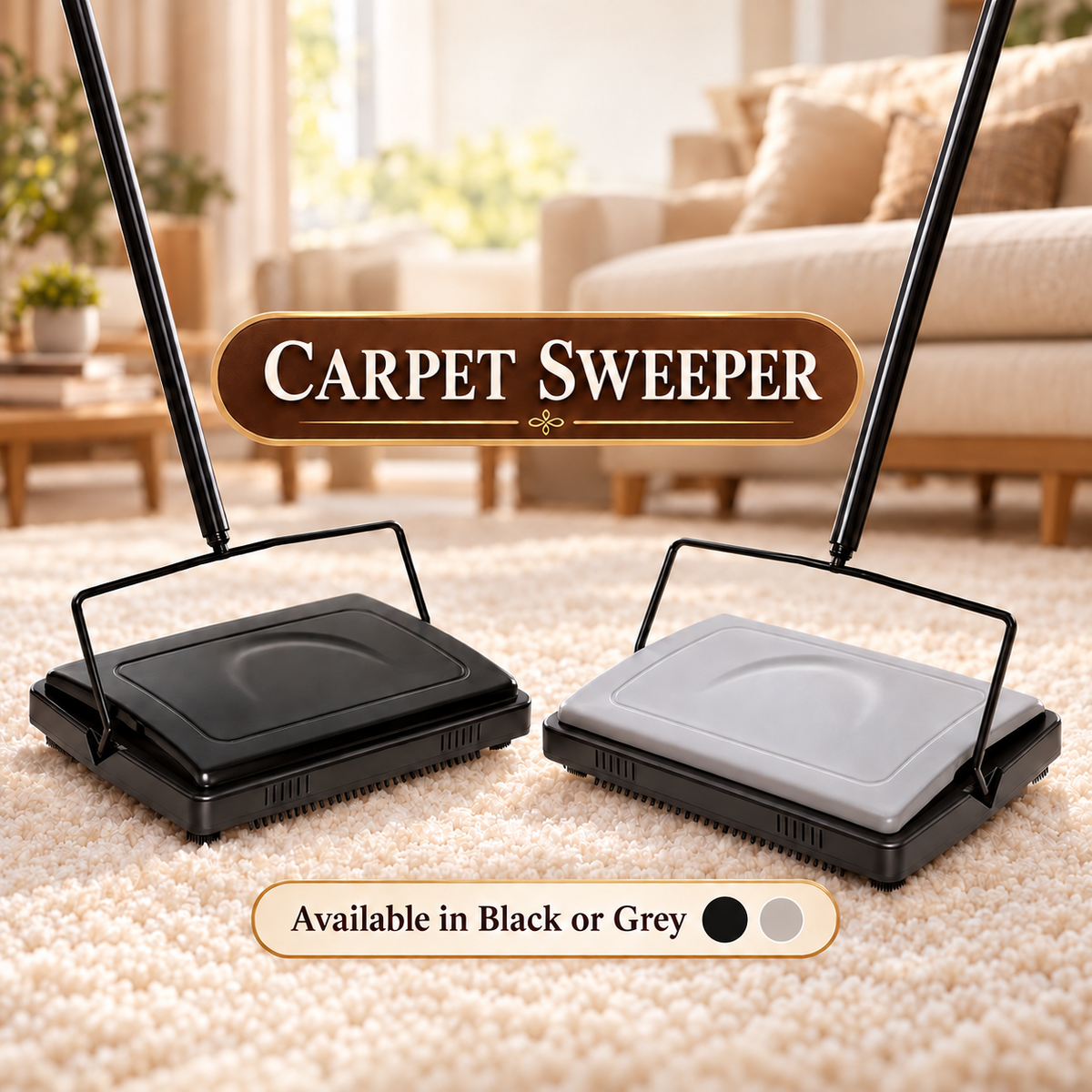 Manual carpet sweeper