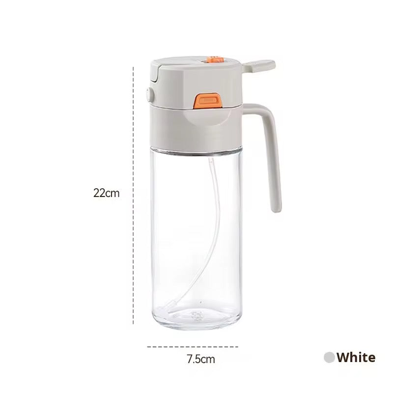 Modern Spray Pour Dual-Use Glass Oil Leak-Proof Atomizing Sprayer Portable 600ml