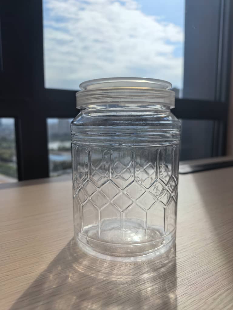 Kitchen plastic jars