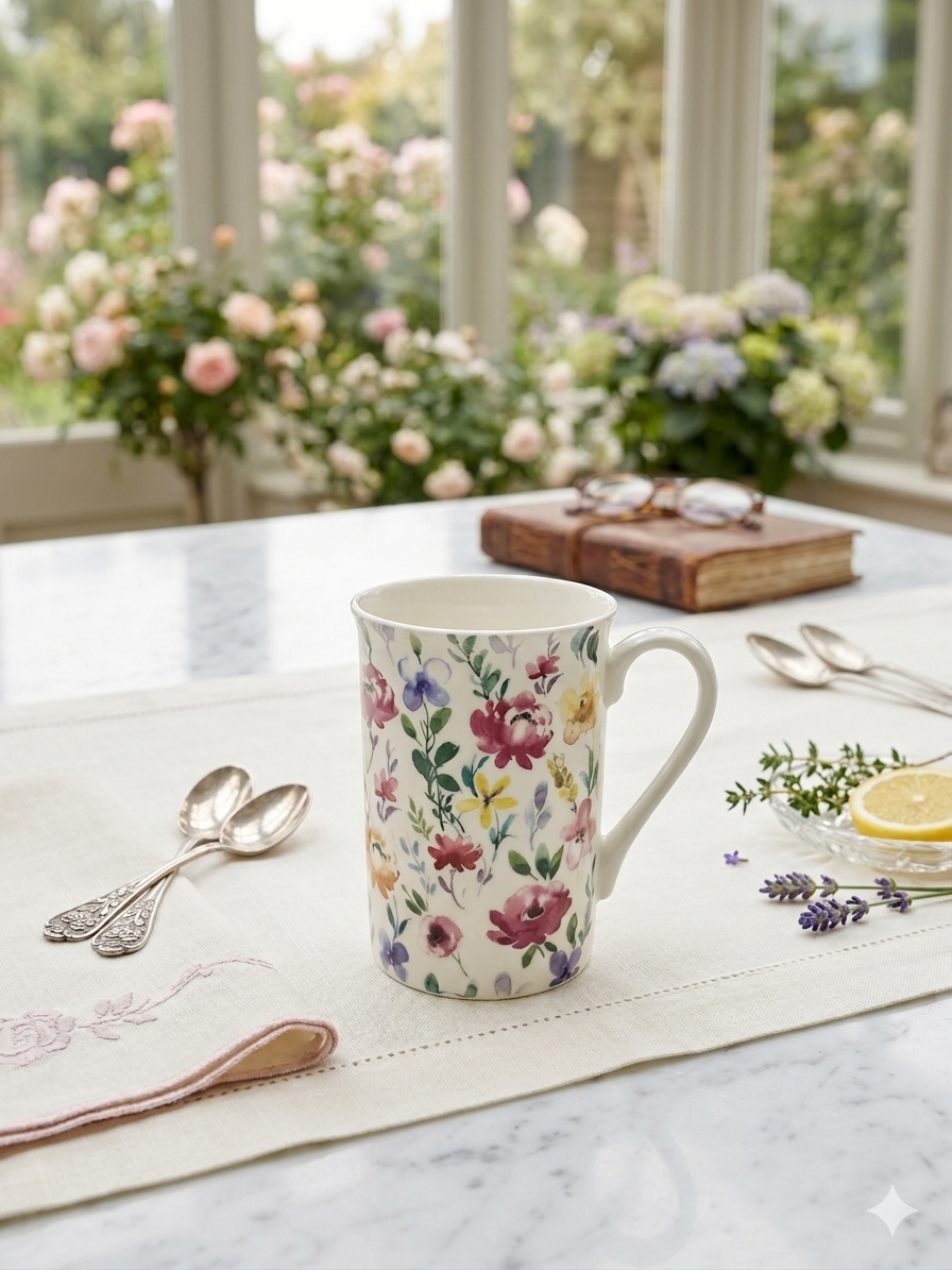 Floral Porcelain Mug