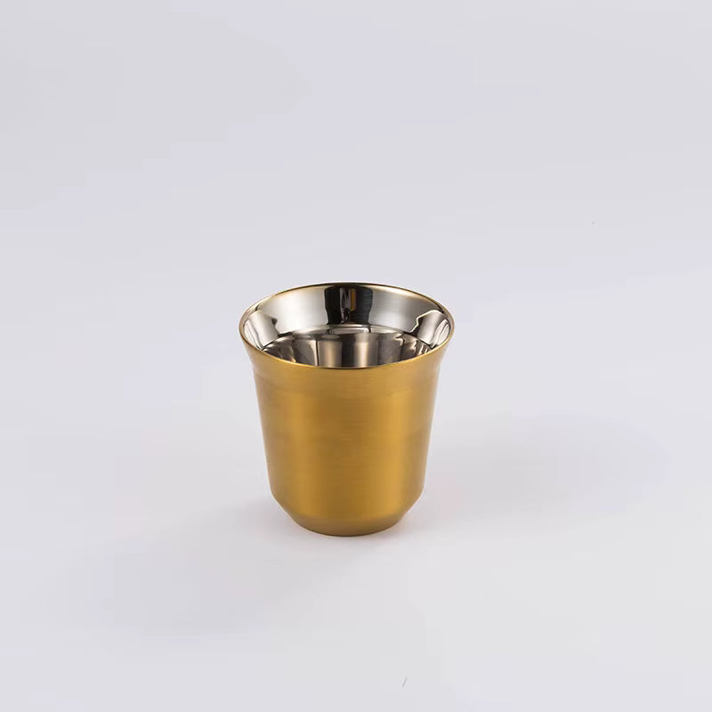 Double Wall 80 ml Stainless Steel Coffee Cups