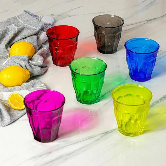 Duralex picardie tumbler mixed colors set of 6 pcs - 25cl