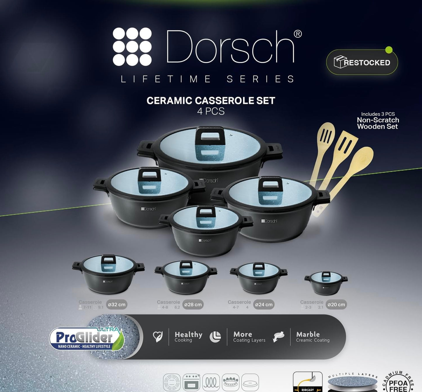 Dorsch Casserole Set – 4 Pcs $155.00