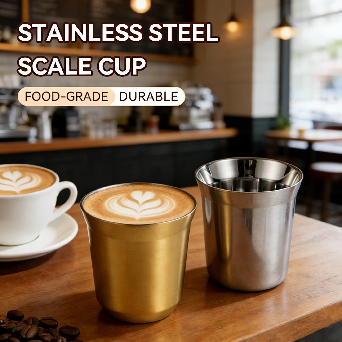 Double Wall 80 ml Stainless Steel Coffee Cups