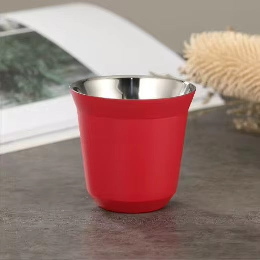 Double Wall 80 ml Stainless Steel Coffee Cups
