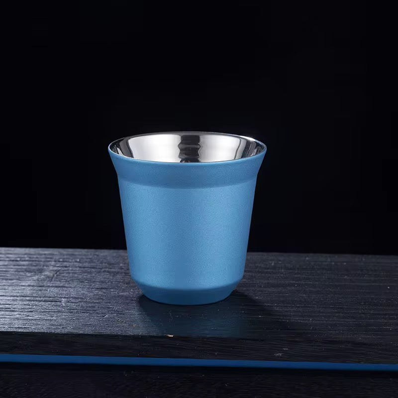 Double Wall 80 ml Stainless Steel Coffee Cups