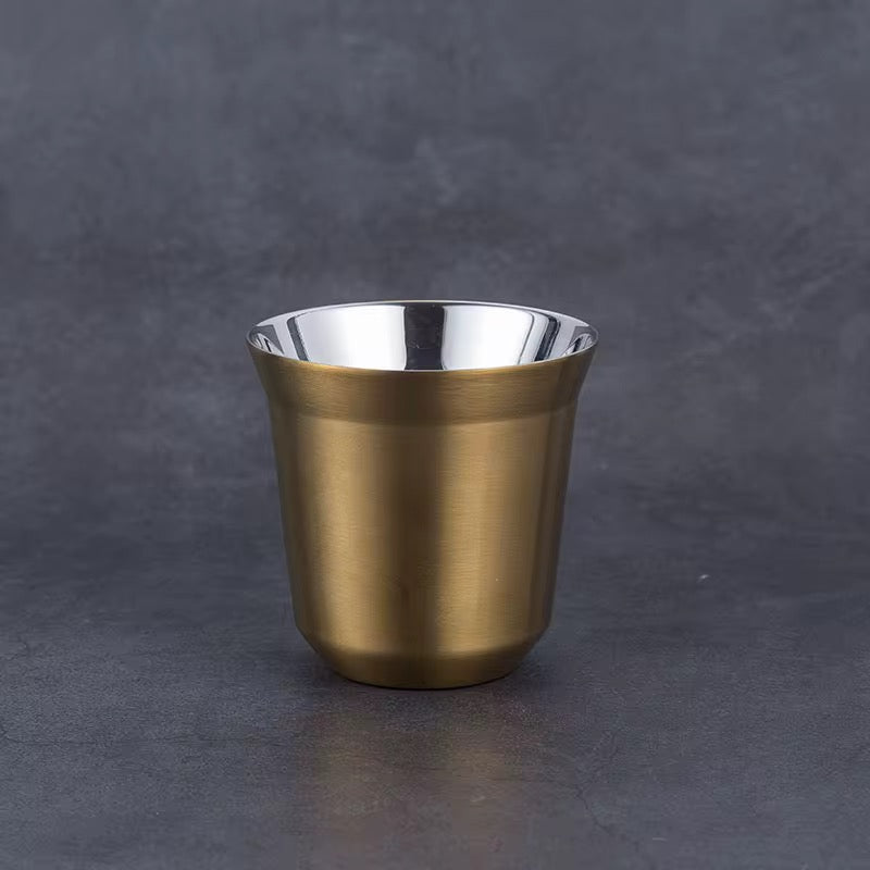 Double Wall 80 ml Stainless Steel Coffee Cups