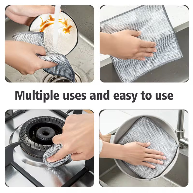 Wire Dishing Rag Non Scratch cloth 20x20cm / 6 pcs