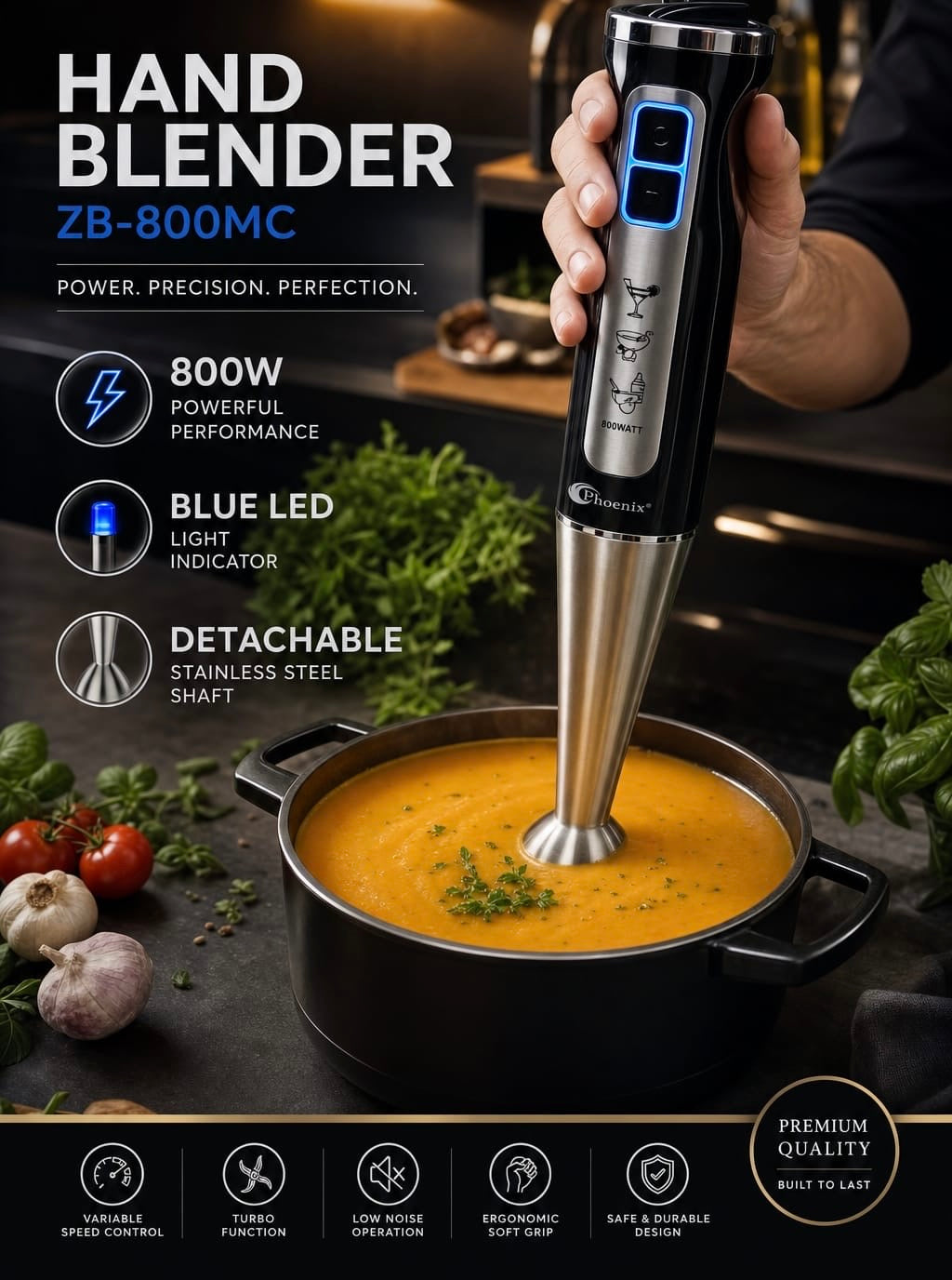 Phoenix Hand Blender 800 Watt