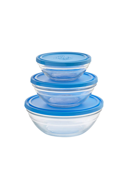 Duralex Round Storage Set - 3 Pieces ( 0.5, 1, 1.6 L) + Lids